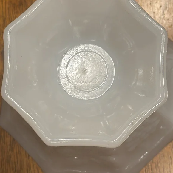 Vtg. Westmoreland milk glass, pedestal, candy dish w/lid. - Picture 6 of 6